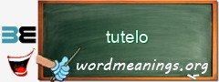 WordMeaning blackboard for tutelo